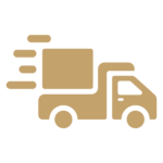 A truck moving inventory.