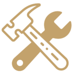 A wrench and a hammer.