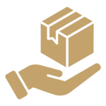 A hand holding a box.