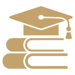 A graduation cap on top of a stack of books.